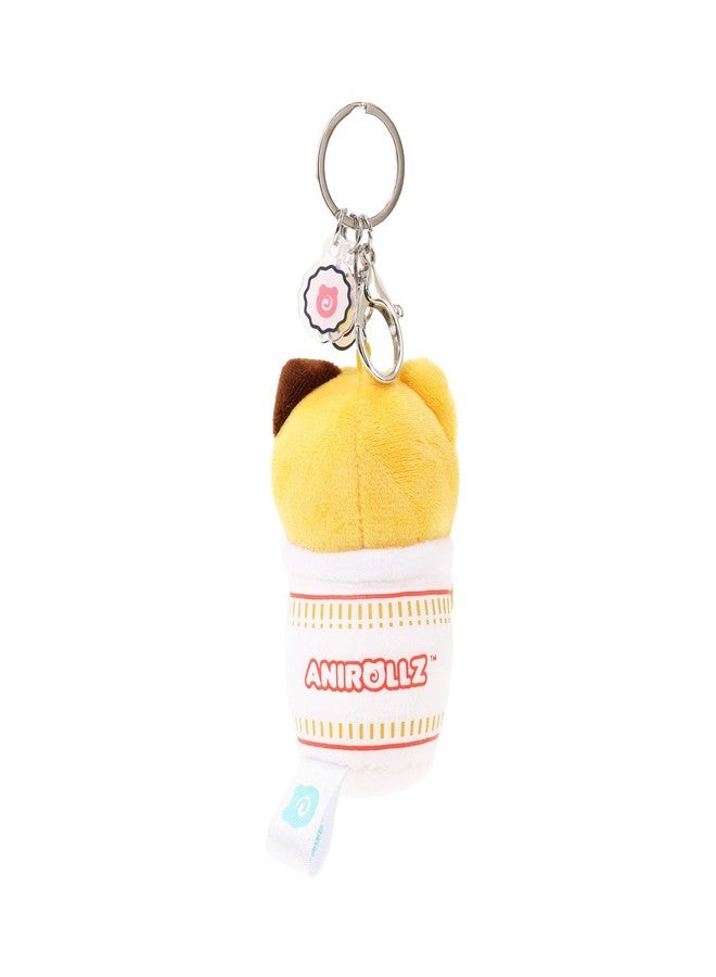 Anirollz x Nissin Cup Noodles Kittiroll Plush Charm - Tri-Color Calico Cat Plush Keychain, Cup Noodle Design - Image 4